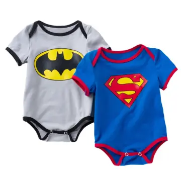 Justice League Baby Boy/Girl 100% Cotton Batman Superman Jumpsuit
