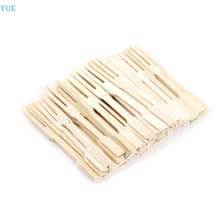 ?【Lowest price】YUE 80PCS ไม้ไผ่ทิ้งผลไม้ไม้ส้อมขนมจานบนโต๊ะอาหารตกแต่งปาร์ตี้