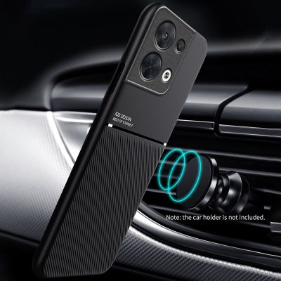 Leather Texture Magnet Case For Oppo Reno 8 5G Reno 8T 4G 8 Pro Car Magnetic Cover For Oppo 7 4G 8 Lite 7Z 5G 6 5G 6Z 6 Lite Phone Cases