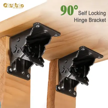 90 Degree Self Locking Fold Feet Hinges Hardware Self-Locking Folding Hinge  Table Legs Chair Extension Foldable - AliExpress