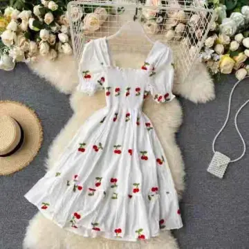 korean fashion style maxi floral dress summer clothes lady casual fashion  attire | Lazada PH