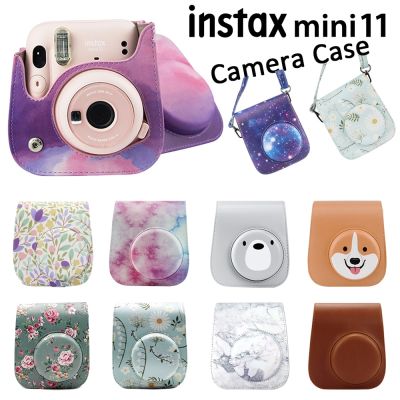 เคสกระเป๋าหนัง PU พร้อม Tali Bahu อเนกประสงค์สำหรับ Fujifilm Instax Mini 11/ Mini 9/ Mini 8ฟิล์มสำเร็จรูปกล้อง