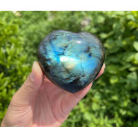 1 Piece Natural High Flash Labradorite Heart, Labradorite Crystal Heart, Flash Labradorite Palm Stone, Healing