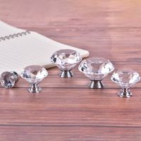 ┅✵⊙ 1PC 20mm/30mm/40mm Round Diamond Crystal Glass Knobs Cupboard Pulls Colorful Drawer Knobs Cabinet Handles Furniture Handle