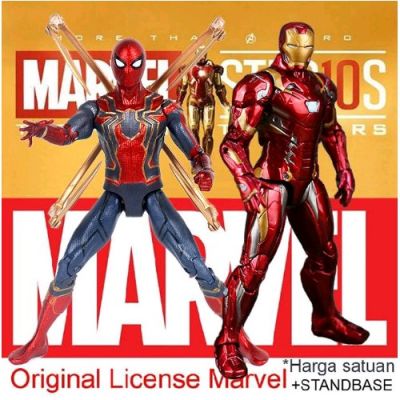 Avengers 4 Action Figures Marvel Model Toys Iron Man Spiderman Captain America