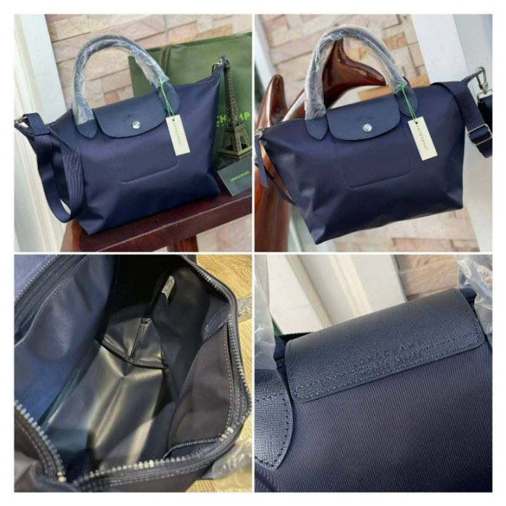 กระเป๋าสะพายรุ่นปรับสายได้-มีโลโก้-size-s-longchamp-le-pliage-neo-top-handle-bag-small-size