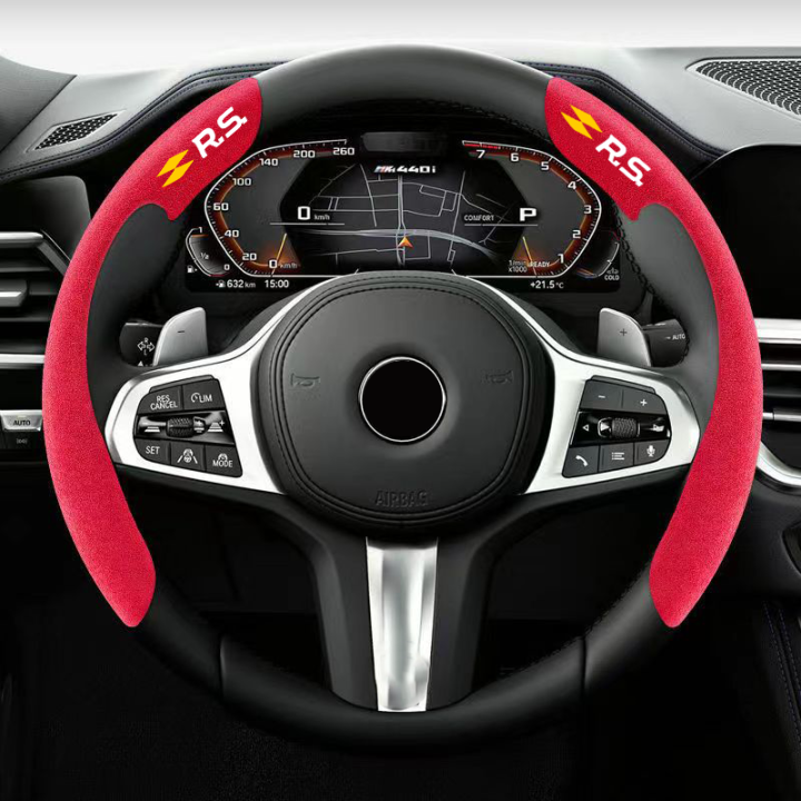 2023-car-steering-wheel-cover-black-suede-leather-for-renault-rs-line-clio-megane-sandero-laa-scenic-koleos-steering-wheel-cover