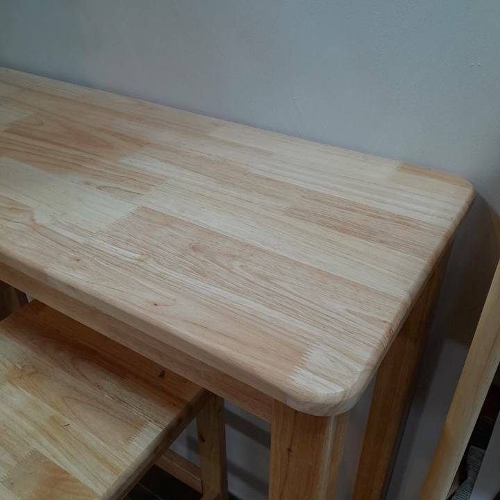 ชุดโต๊ะบาร์-โต๊ะบาร์ทรงสูง-ไม้ยางพาราแท้-โต๊ะบาร์ไม้-โต๊ะบาร์สูง-โต๊ะคาเฟ่-โต๊ะทานอาหาร-โต๊ะ-โต๊ะไม้แท้-โต๊ะบาร์