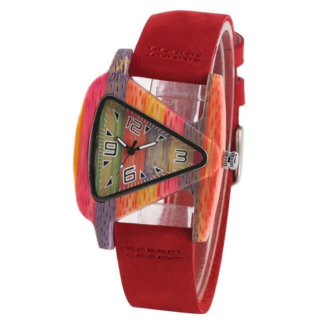 a-decent035-uniquewomen-39-s-นาฬิกาไม้-colorfulgreen-redleather-wristwatchwomenstop-gifts