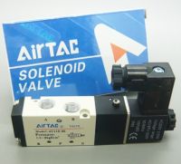 โซลินอยด์วาล์ว ปิดเปิดลม AirTAC 5 Port 2 Position Single Solenoid Valve Model 4V110-06 220V