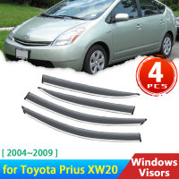 กระจกบังลม4x สำหรับ Toyota Prius XW20 20 2004 ~ 2009อุปกรณ์เสริม Deflector รถด้านข้าง Windows Visors Rain Eyebrow Guard Sun Visor 2008