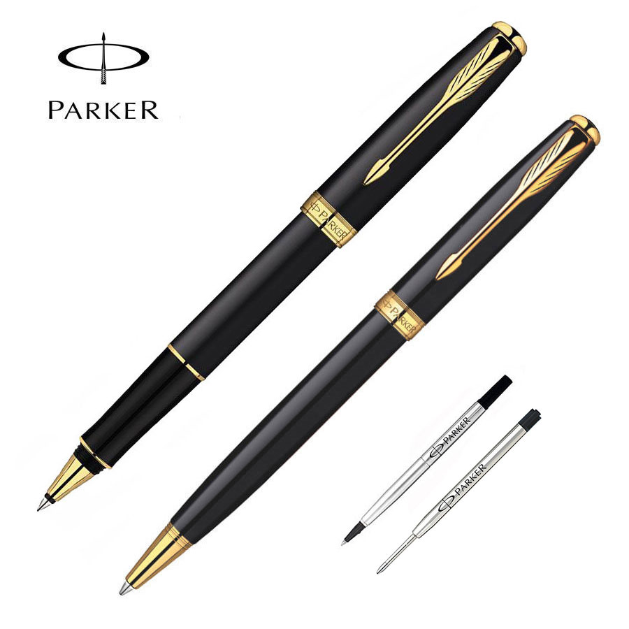 Perfect Parker Steel Color Golden Clip Sonnet Series 0.5mm Fine Nib Fountain Pen