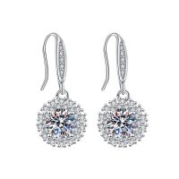 [COD] The new Korean version of the Dongdaemun classic fashion round bag stone ear hook earrings temperament high-end girls dinner