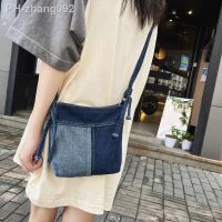 Fashion Denim Women Crossbody Bag Casual Mobile Phone Purse Bags Color Contrast Denim Messenger Bags Small Shoulder Handbag