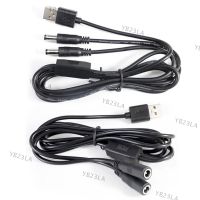 22awg 3A USB 2.0 male to 2 way DC male Female Male Splitter Cable plug 5.5x2.5mm Power supply Cord adapter Connector for Strip YB23TH