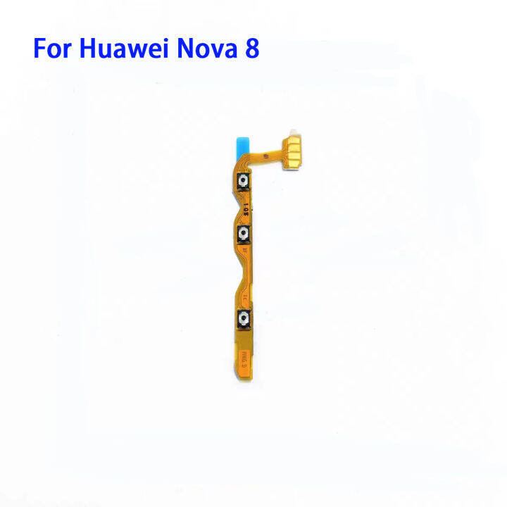 ปุ่มปรับระดับเสียงสายเคเบิลงอได้คีย์ด้านข้างปุ่มควบคุมเปิดปิดสำหรับ-huawei-nova-8-8-8-pro-5g-8-se-ชิ้นส่วนซ่อม