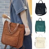 【jw】﹍  2023 Fashion Corduroy Shopping Shoulder Large Handbags Small School Satchels Tote Organizer Crossbody