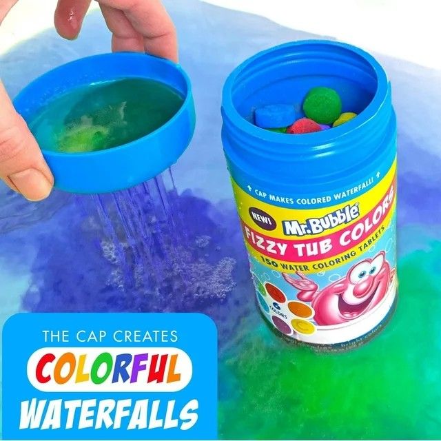 นำเข้า-เม็ดสีเปลี่ยนสีในน้ำ-mr-bubble-fizzy-tub-color-tablets-assorted-bathwater-ราคา-550-บาท