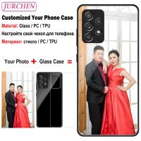 Custom Photo Glass Cases For Samsung Galaxy S6 S7 Edge S8 S9 S10 S20 Lite Ultra S10e Note 8 9 A6 A7 A9 J4 J6 J8 Plus 2018 Cover