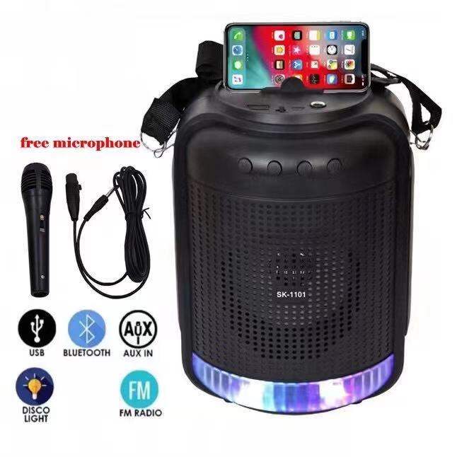 Original SK1101 Portable Wireless Round Bluetooth Karaoke Speaker with