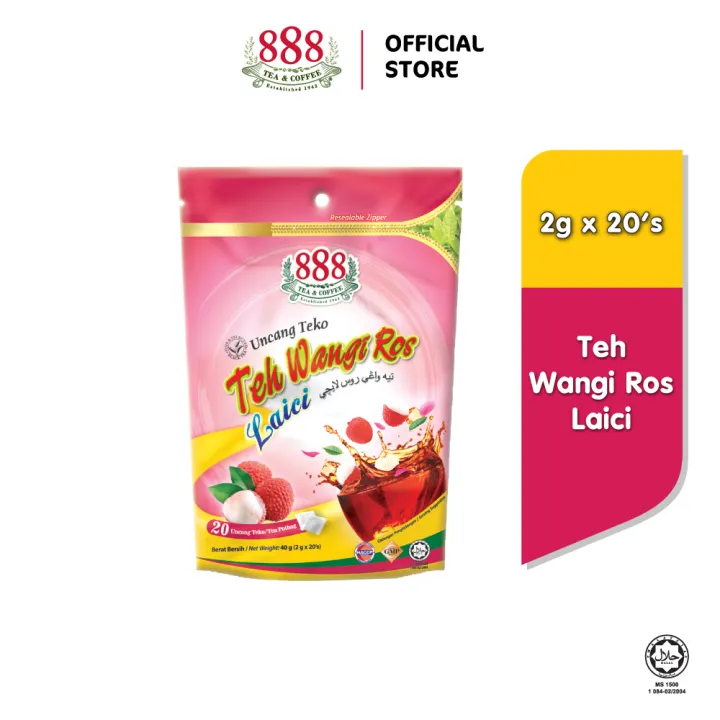 888 Teh Wangi Ros Lychee Pot Bag (2g x 20s)