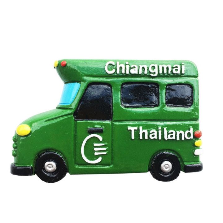 thailand-chiang-mai-travel-commemorative-decorative-handicraft-three-dimensional-song-tiao-car-magnetic-fridge-sticker-creative-collection-companion-gift-refrigerator-sticker