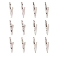 【YY】24 Pcs Metal Alligator Clip Alligator Crocodile Clamp escopic Spring Clamps Stainless Steel ss Alligator Clips