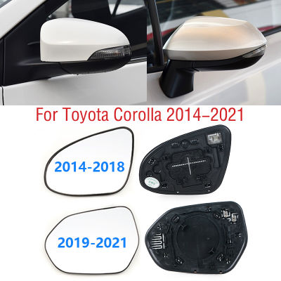 สำหรับ Toyota Corolla 2014 2015 2016 2017 2018 2019 2020 2021รถด้านนอก Wing ประตูด้านข้างกระจกมองหลังเลนส์แก้วความร้อน
