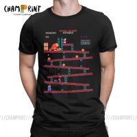 Donkey Kong T Shirts Men Arcade Game Collage Vintage Pure Cotton Tees Crew Neck Short Sleeve Retro T Shirt Plus Size Funny Tops|T-Shirts|   - AliExpress