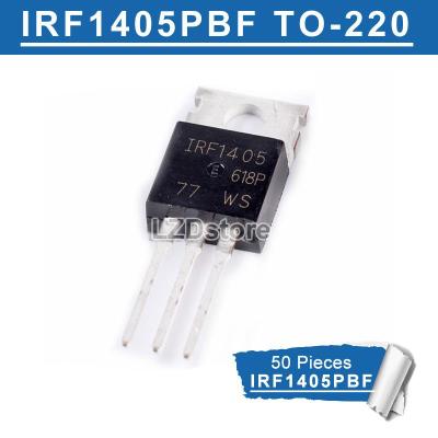 50ชิ้น IRF1405ถึง220 169A TO220 IRF1405PBF 55V N-Channel MOSFET แบบดั้งเดิมใหม่