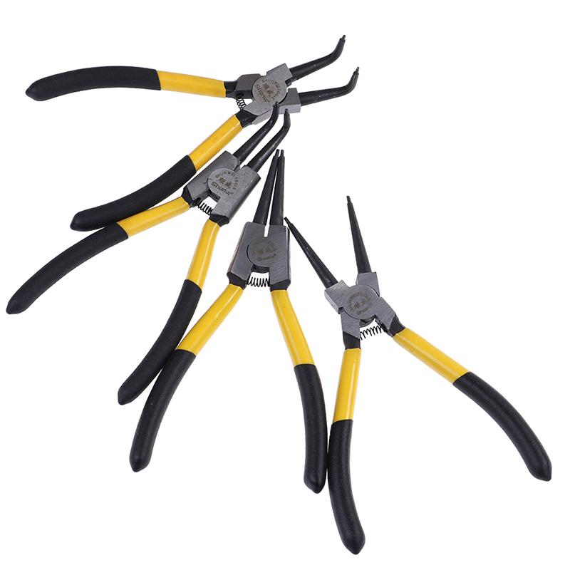 1Pc 7' snap ring pliers curved straight tip circlip combination retaining clip H 