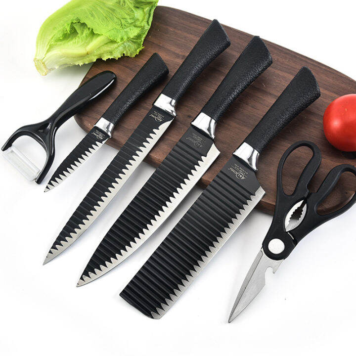 Kitchen Home Knife Set 6 In 1 Set Chef Knife Utilities Knife Peeling