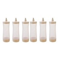 6Pcs Squeeze Squirt Condiment Bottles Ketchup Bottle Mustard Sauce Containers for Kitchen Condiment