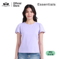 ห่านคู่ เสื้อยืดผู้หญิง คอกลม แขนระบาย รุ่น Essentials