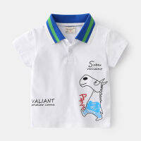 Cute Lovely Horse Summer Polo T-shirts For Boys Cotton Fabric Kids Tops Tees Childrens Clothes