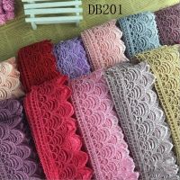 (15 yards/roll)many colors Polyester embroidery Lace fabric Webbing Decoration packing Material roll wholesale DB201 Fabric  Material