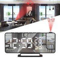 【YF】卍♚❧  Desktop Temperature Display Bedside Radio Digital Alarm Clocks 180° Projector Snooze