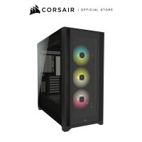 CORSAIR CASE iCUE 5000X RGB Tempered Glass Mid-Tower ATX PC Smart Case — Black