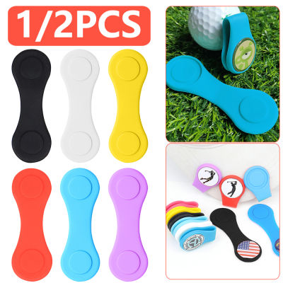 【2023】12Pcs Silicone Golf Hat Clip Ball Marker Holder with Strong Magnetic Attach to Your Pocket Edge Belt Clothes Golf Accessories