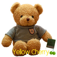 เชอร์รี่สีเหลืองตุ๊กตาหมีตุ๊กตาตุ๊กตาผ้ากำมะหยี่ของเล่นสำหรับเด็กหญิงแฟนสาวภรรยาของขวัญ