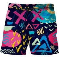 Mens Summer Shorts Hawaii Beach Travel Vacation Beach Shorts Swimming Trunks 3D Printed Boys Straight Leg Loose Casual Pants Swimwear