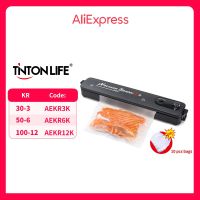 【HOT】 TINTON LIFE 220V/110V Vacuum Sealer Packaging Machine with Free 10pcs Vacuum bags Household Black Food Vacuum Sealer