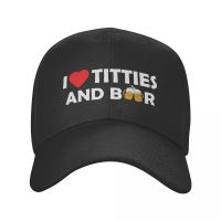 Fashion Unisex I Heart Titties And Beer Baseball Cap Adult Adjustable Dad Hat Women Men Sun Protection Snapback Caps