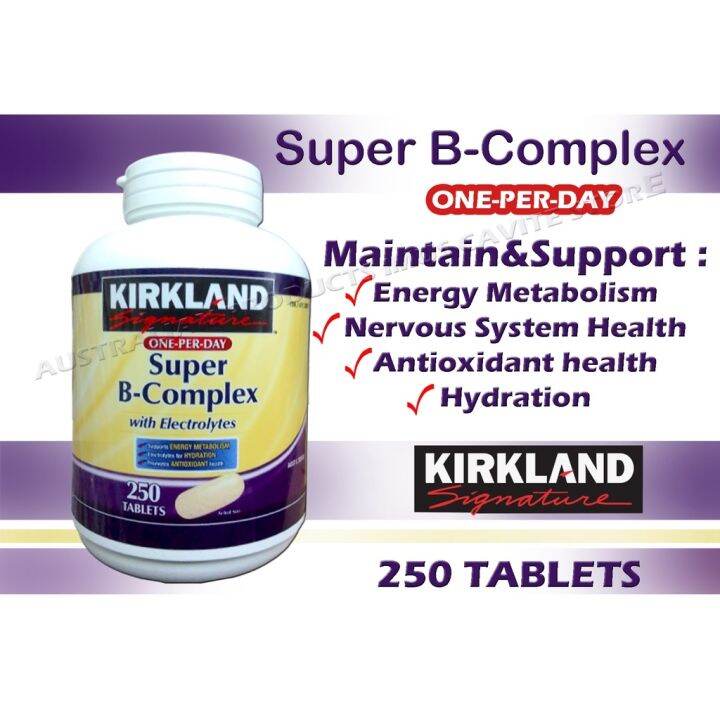 Kirkland Super B Complex 250 tablets/Calcium Vitamins Australia Lazada PH