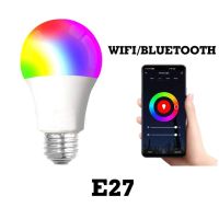 โคมไฟหลอดไฟ Led Wifi หลากสีสำหรับ B22 E27หลอดไฟ Rgb หลอดไฟหลอดไฟ Led อัจฉริยะเทียบเท่าสำหรับเปลี่ยนสีไฟนีออนในร่ม