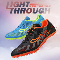 Professional Nail Spikes Shoes Breathable Mesh Fashion Track and Field Shoes Lightweight Running Sneakers Mandarin Duck Shoes