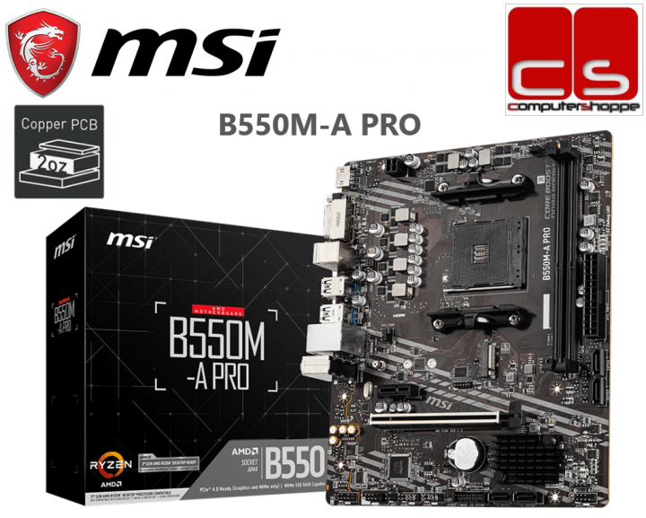 MSI B550MA PRO MATX AM4 Motherboard Lazada