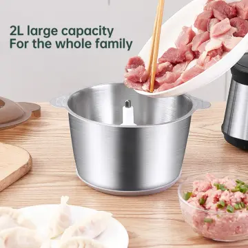 2Speeds 304Stainless Steel Electric Chopper Meat Grinder Mincer Food  Processor Slicer Vegetable food chopper meat slicer machine