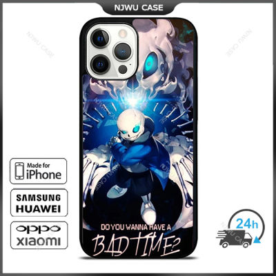 Undertale Sans Bad Time Phone Case for iPhone 14 Pro Max / iPhone 13 Pro Max / iPhone 12 Pro Max / XS Max / Samsung Galaxy Note 10 Plus / S22 Ultra / S21 Plus Anti-fall Protective Case Cover