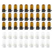 30 Pcs Round Bottom Glass Bottles Essence Liquid Cosmetic Sub-bottling Beauty Bulb Bottles Essential Oil Perfume Vials